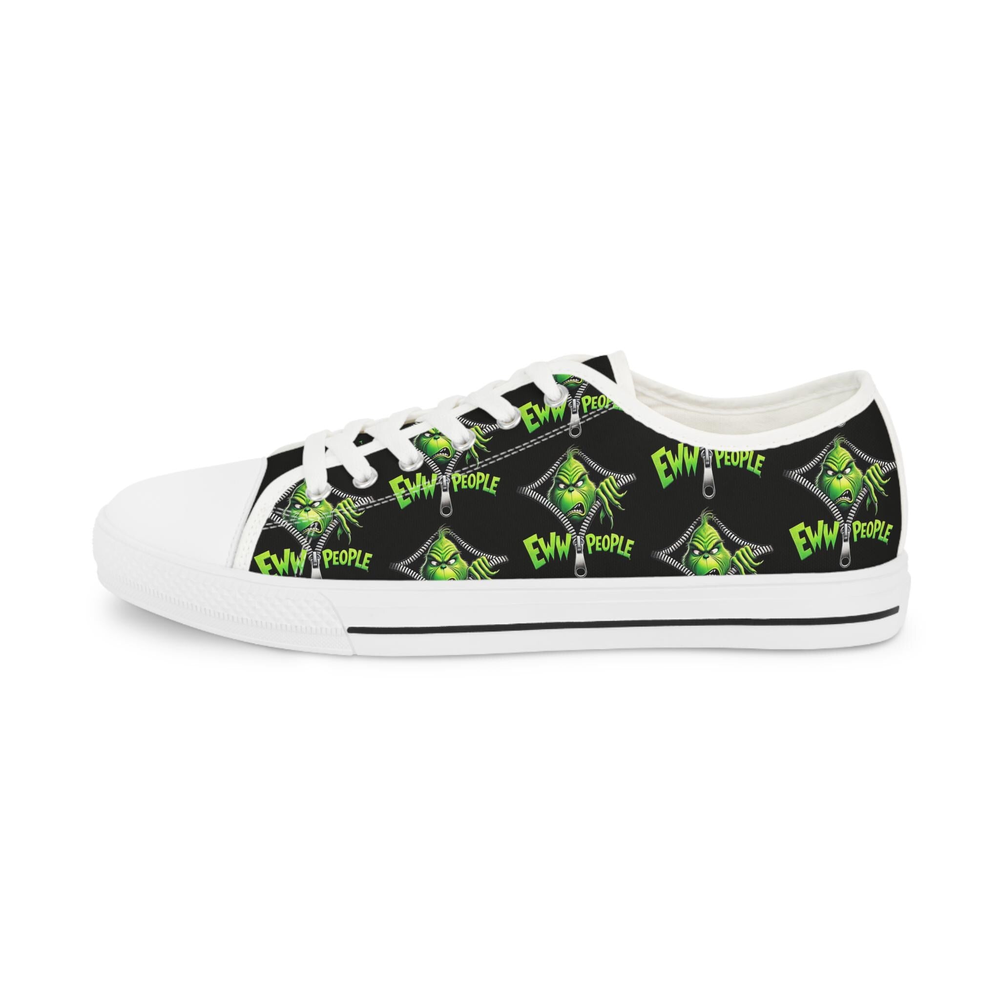 Eww People Grinch Men's Low Top Sneakers