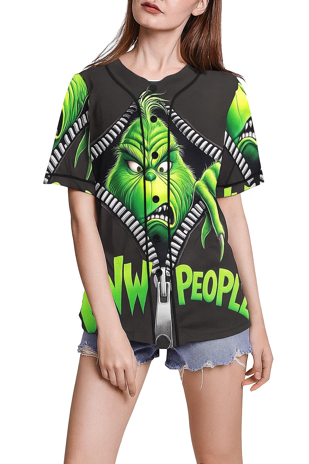 Eww People Grinch Baseball Jersey Christmas Gift,