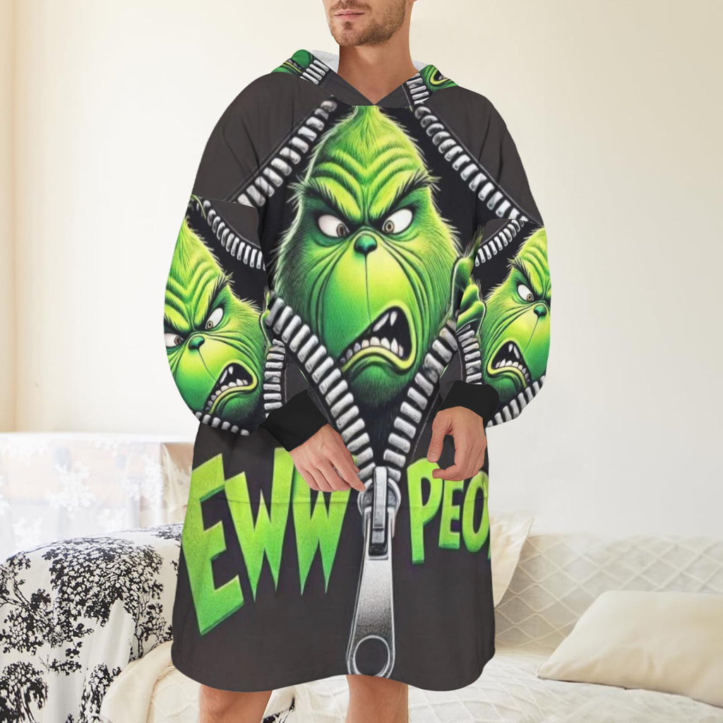 Eww People Blanket Pullover, Grinch Snuggle Blanket Sleepwear