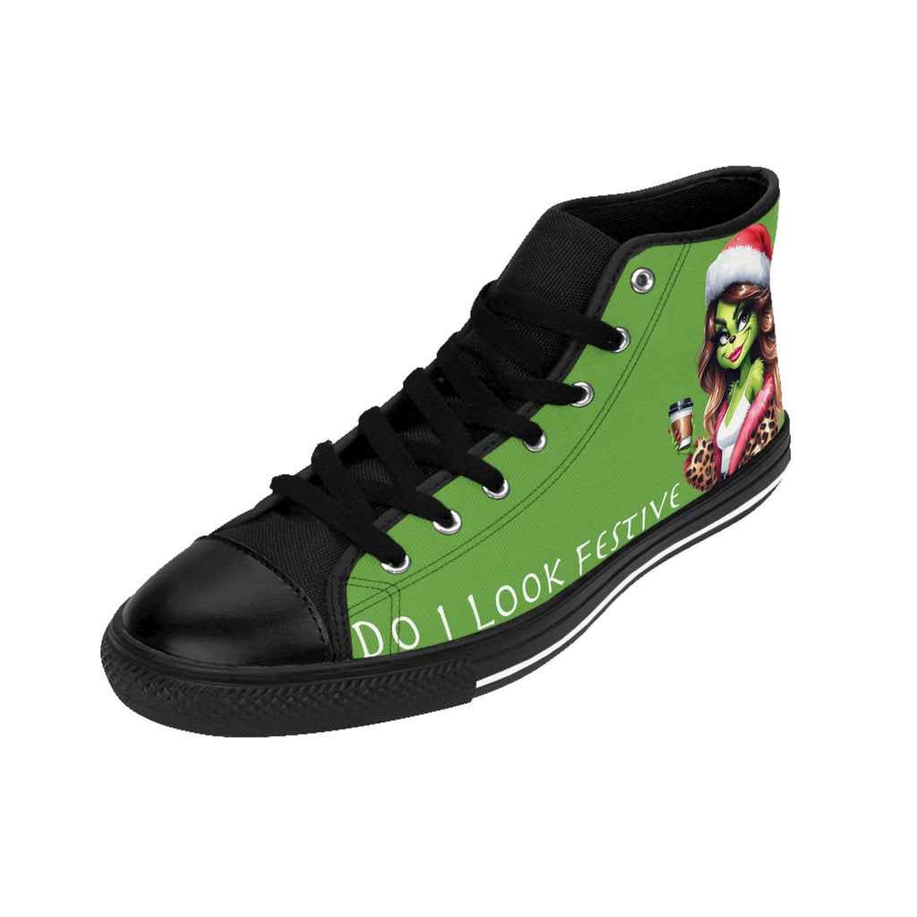 Grinch High Top Sneakers: Funny Festive Women's Shoes