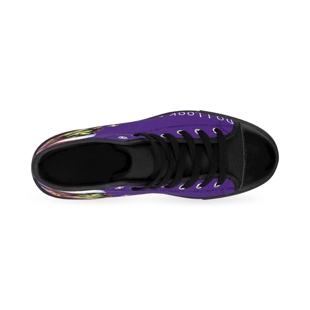 Purple Grinch Sneakers: Funny Sarcastic Women's High Tops