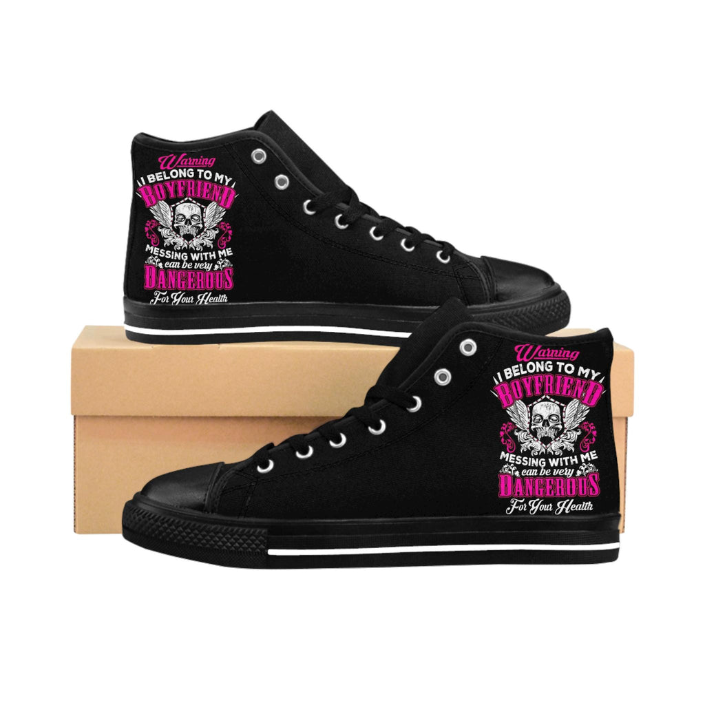 I Belong to My Boyfriend Canvas Shoes: Sassy Protective Design