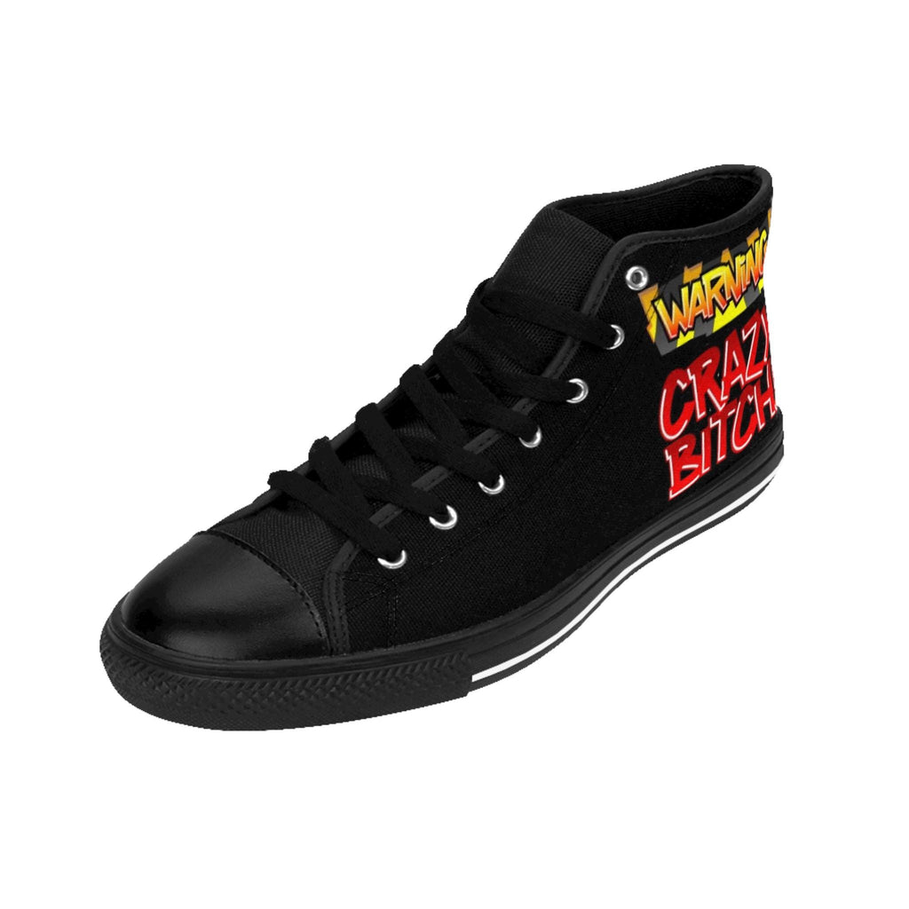 Warning: Crazy Bitch Unique Converse Inspired Trendy Retro Women's Shoes