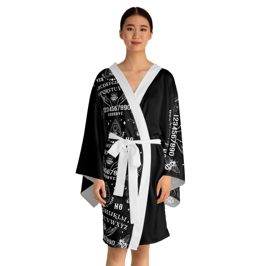 Ouija Board Kimono Robe: Gothic Halloween Spirit Board Design