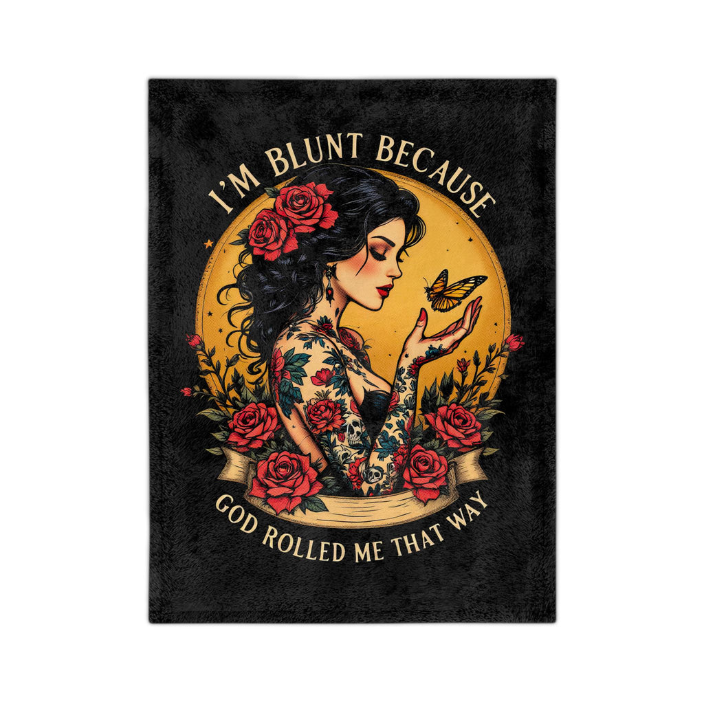 Blunt Goddess Velveteen Blanket: Unique Boho Home Decor