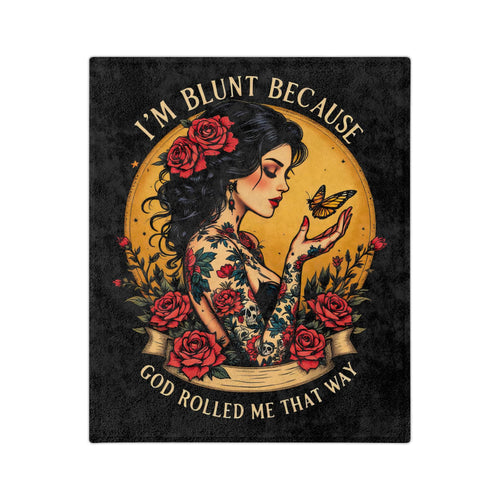 Blunt Goddess Velveteen Blanket: Unique Boho Home Decor