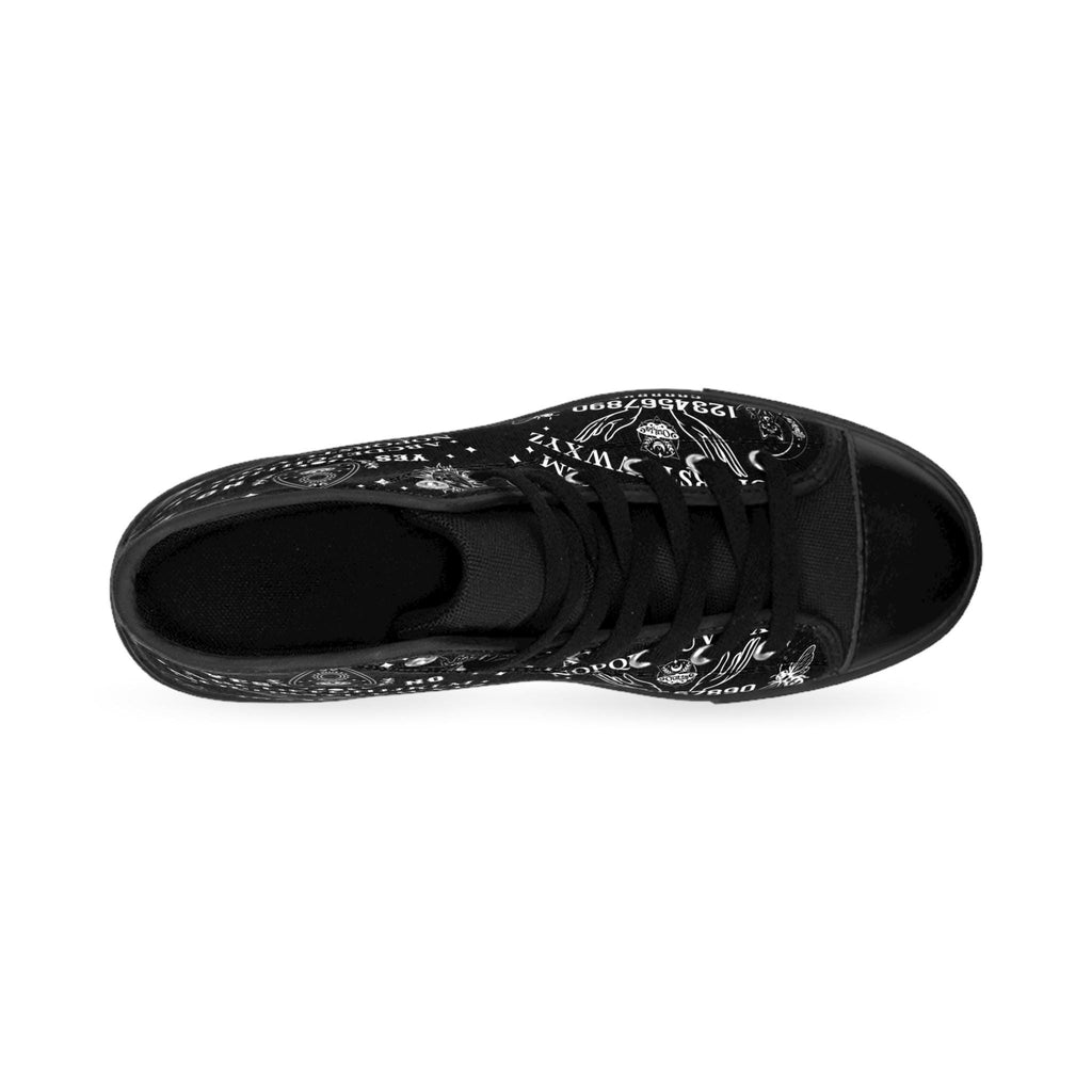 Ouija Board High Top Sneakers: Gothic Occult Shoes