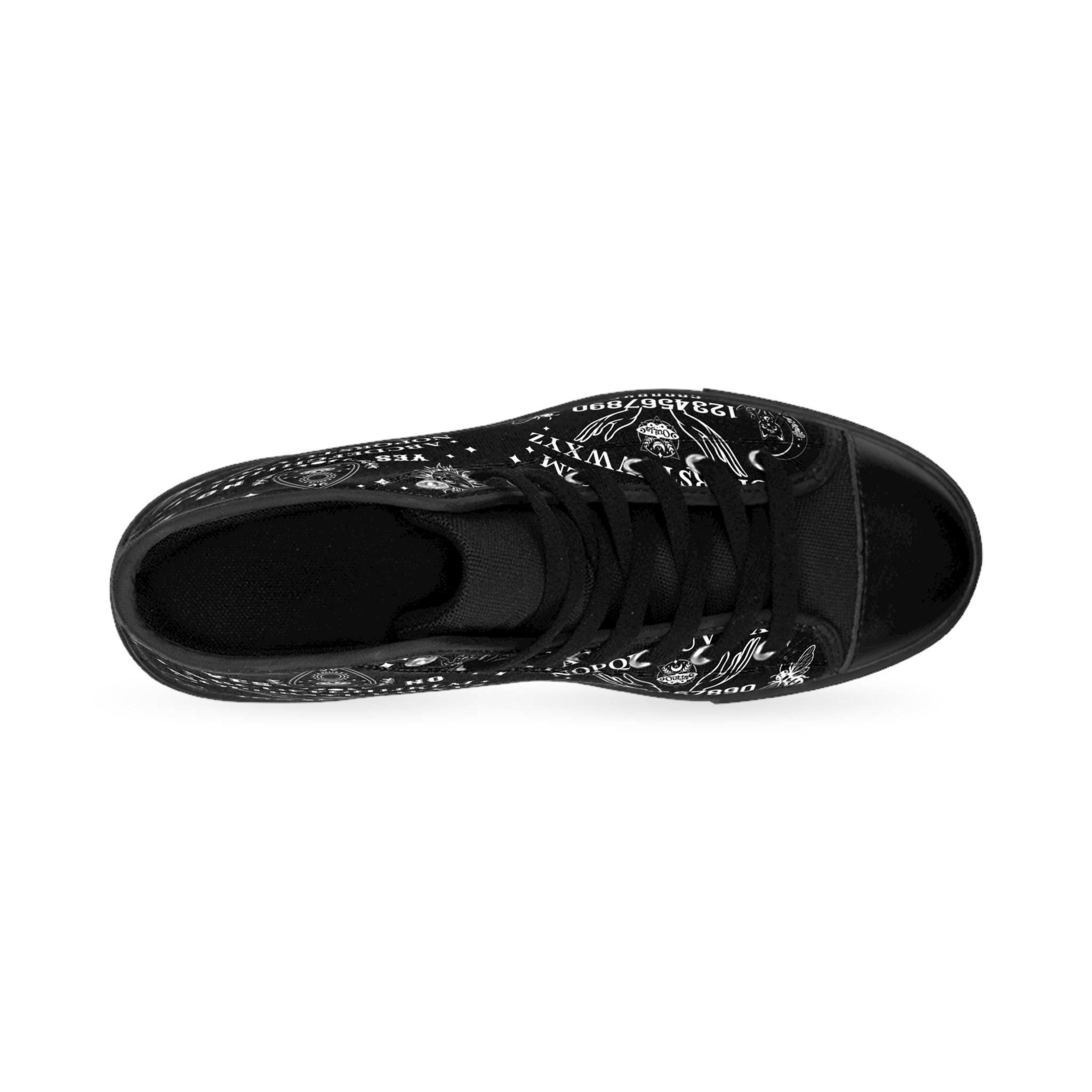 Ouija Board High Top Sneakers: Gothic Occult Shoes