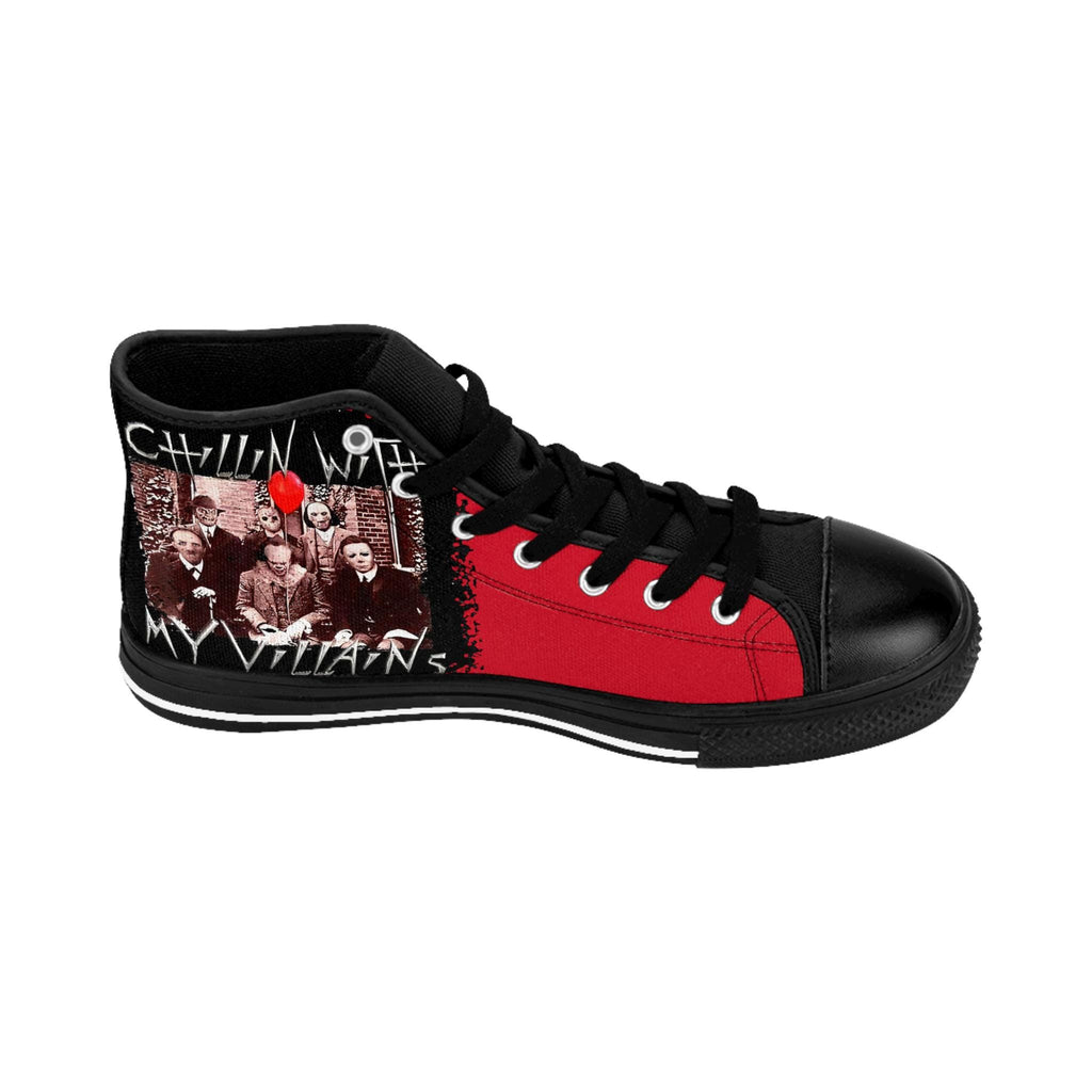 Red Villains Canvas Sneakers: Women's Edgy Fashion