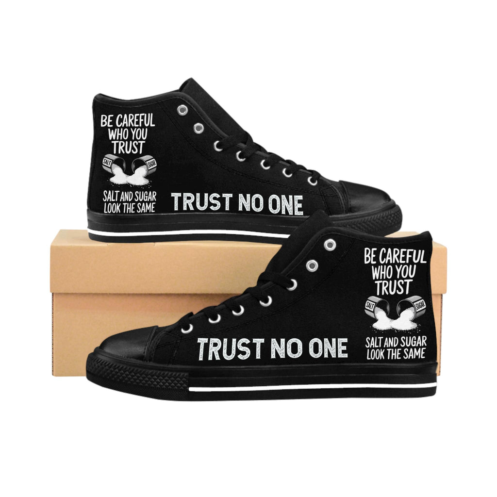 Be Careful Trust, Women's Fashion Shoes, Statement Sneaker, Trust Inspirational Footwear