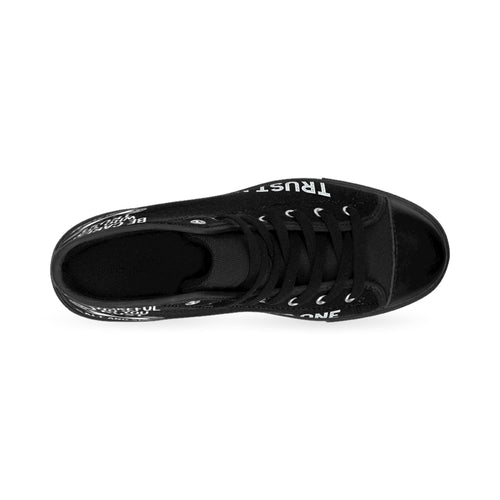 Be Careful Trust, Women's Fashion Shoes, Statement Sneaker, Trust Inspirational Footwear