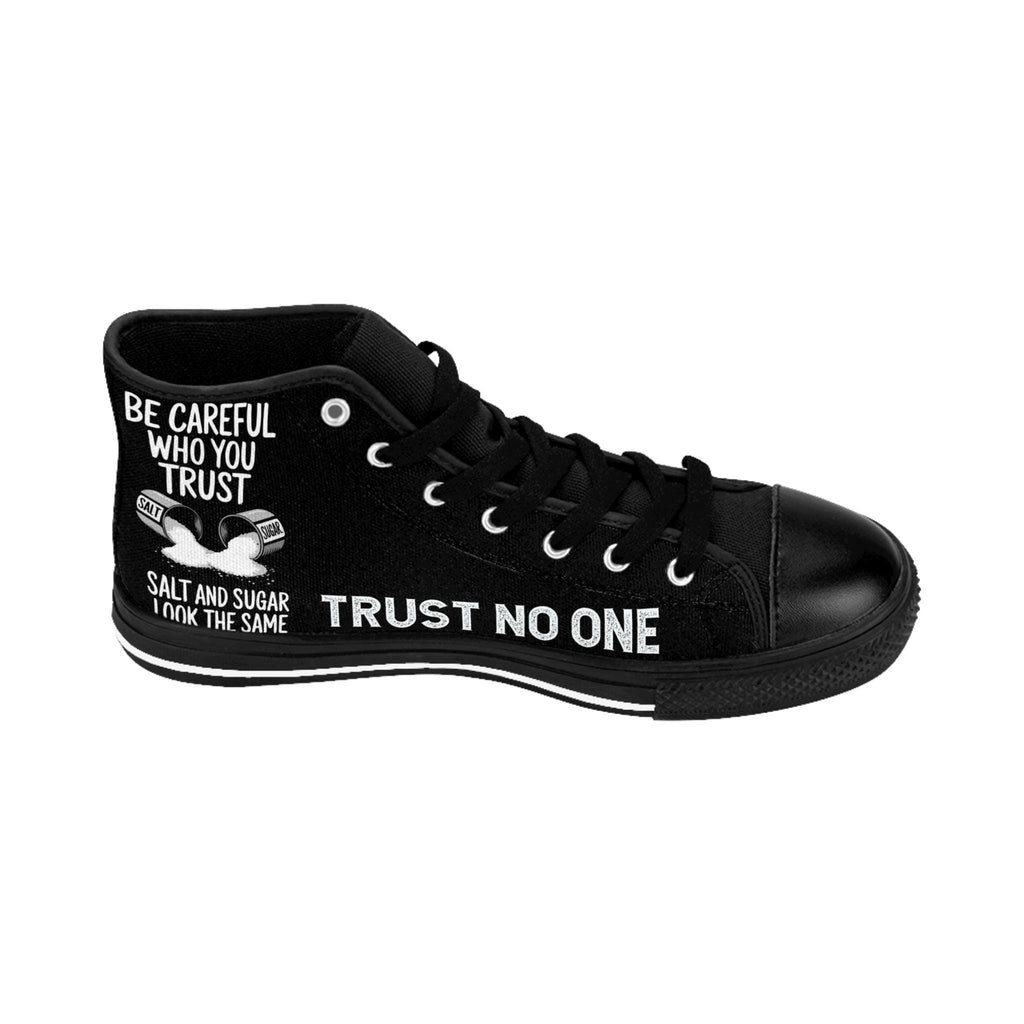 Be Careful Trust, Women's Fashion Shoes, Statement Sneaker, Trust Inspirational Footwear