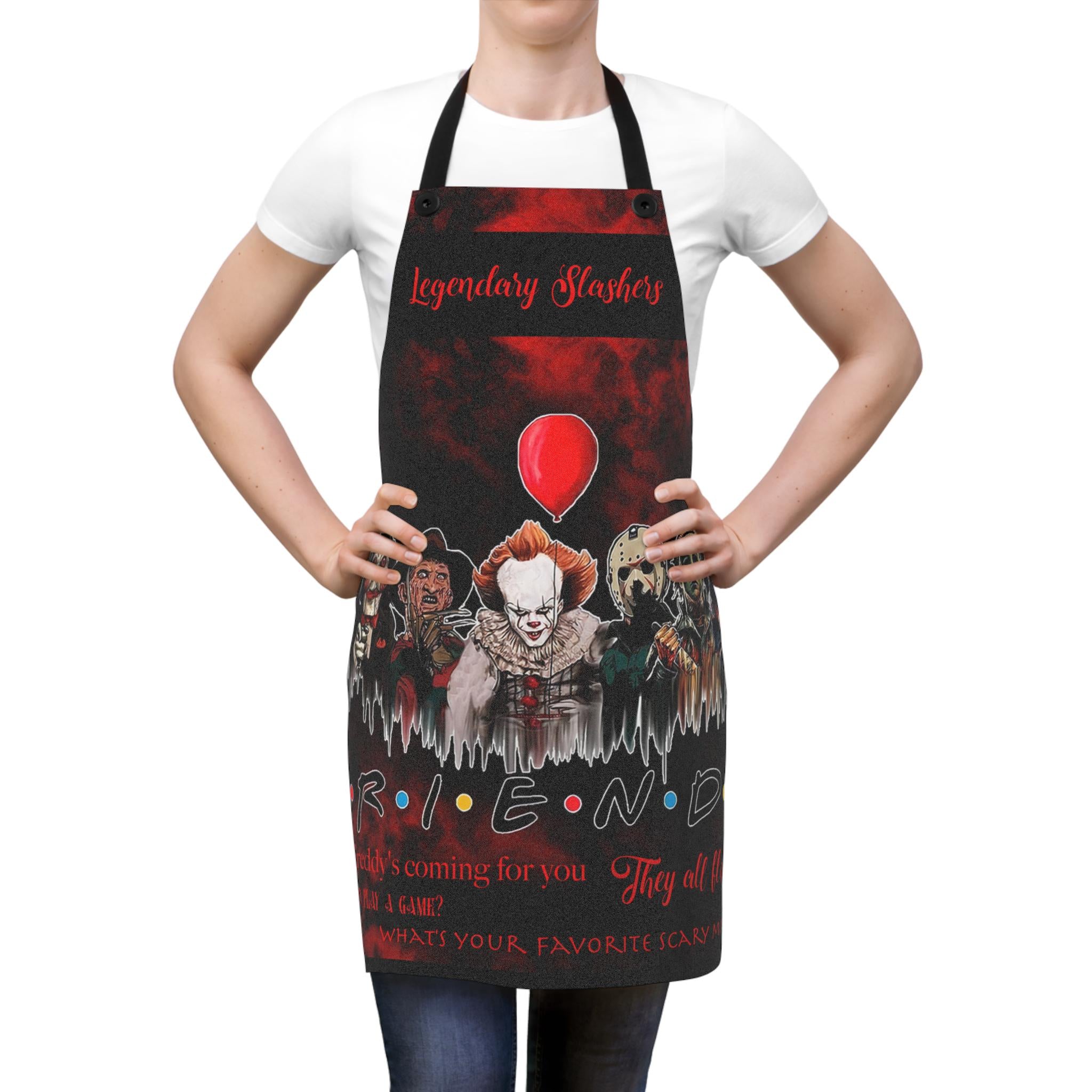 Friends Horror Slashers Apron: Halloween Kitchen Costume