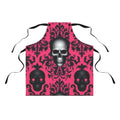 Pink Skeleton Apron: Halloween Gothic Kitchen Cooking Apparel
