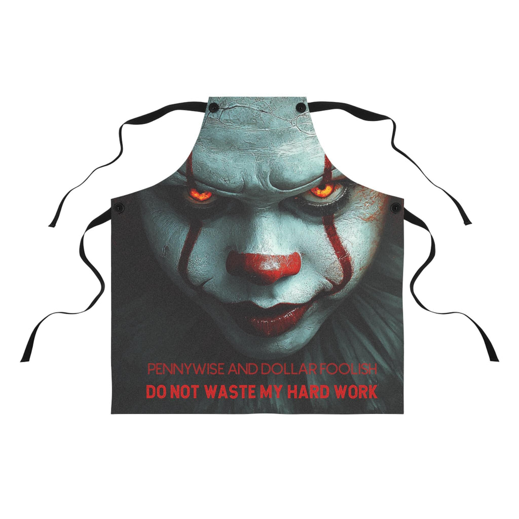 Horror Apron featuring Pennywise the Clown, Scary Kitchen Cooking Gift, Halloween Costume Accessory, Horror Movie Fan Merch, Creepy Kitchen