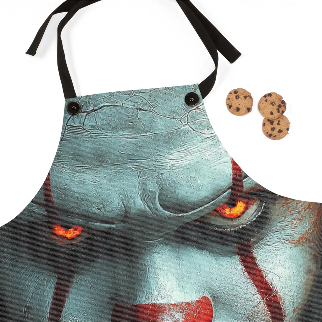 Horror Apron featuring Pennywise the Clown, Scary Kitchen Cooking Gift, Halloween Costume Accessory, Horror Movie Fan Merch, Creepy Kitchen