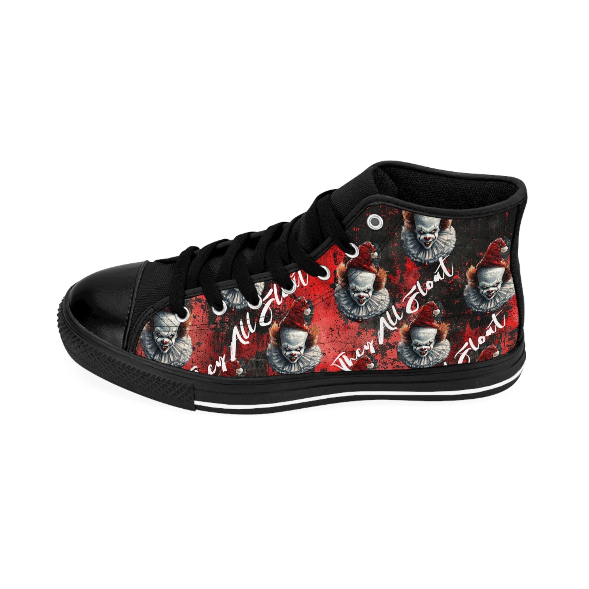 Pennywise Clown Sneakers, Horror Movie Shoes, 'They All Float'