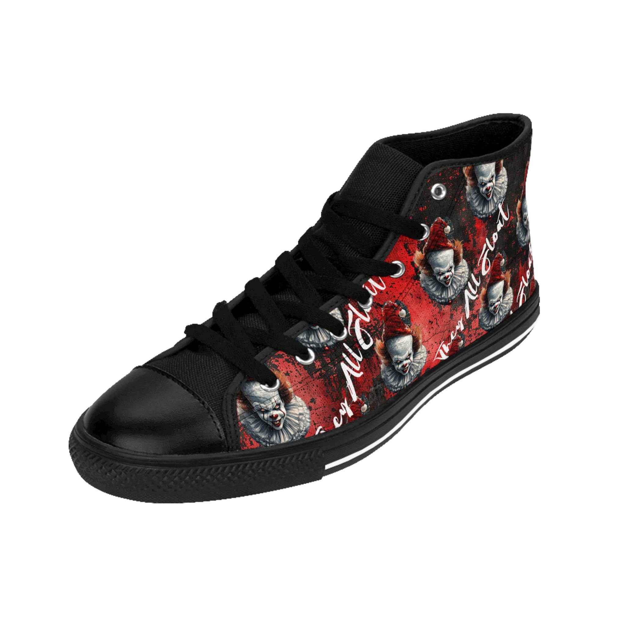 Pennywise Clown Sneakers, Horror Movie Shoes, 'They All Float'