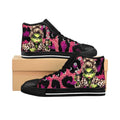 Ms. Grinch Pink Leopard Print High Top Sneakers: Festive Holiday Shoes