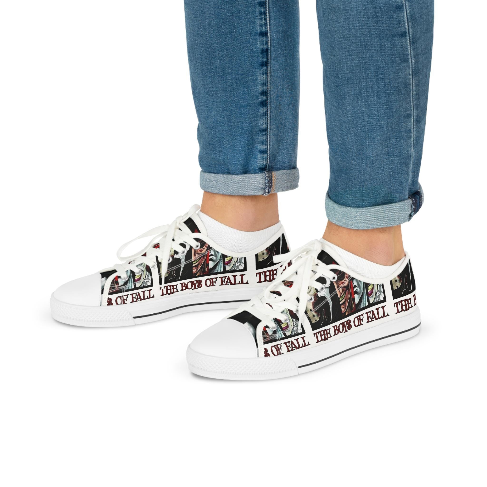 Boys of Fall Horror Movie Low Top Sneakers, Halloween Shoes