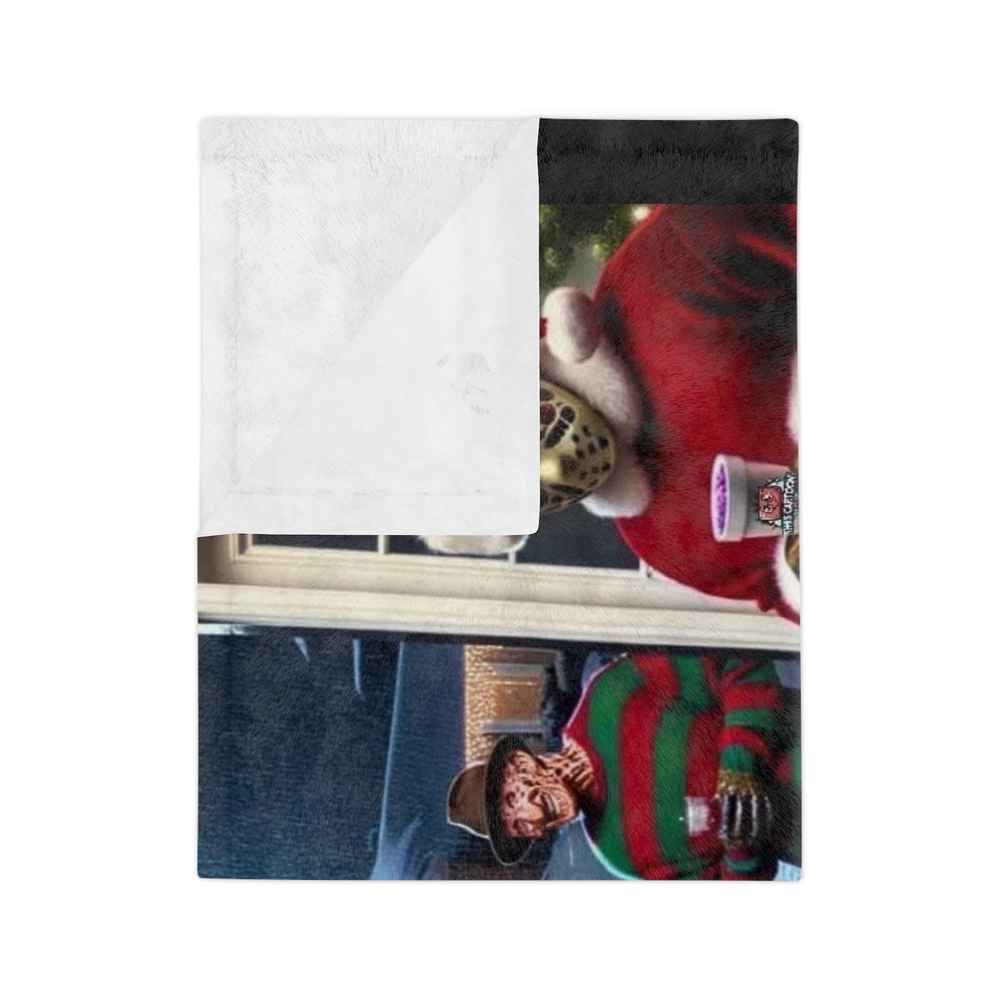 Merry Slashmas Horror Movie Fleece Blanket, Halloween Christmas Gift