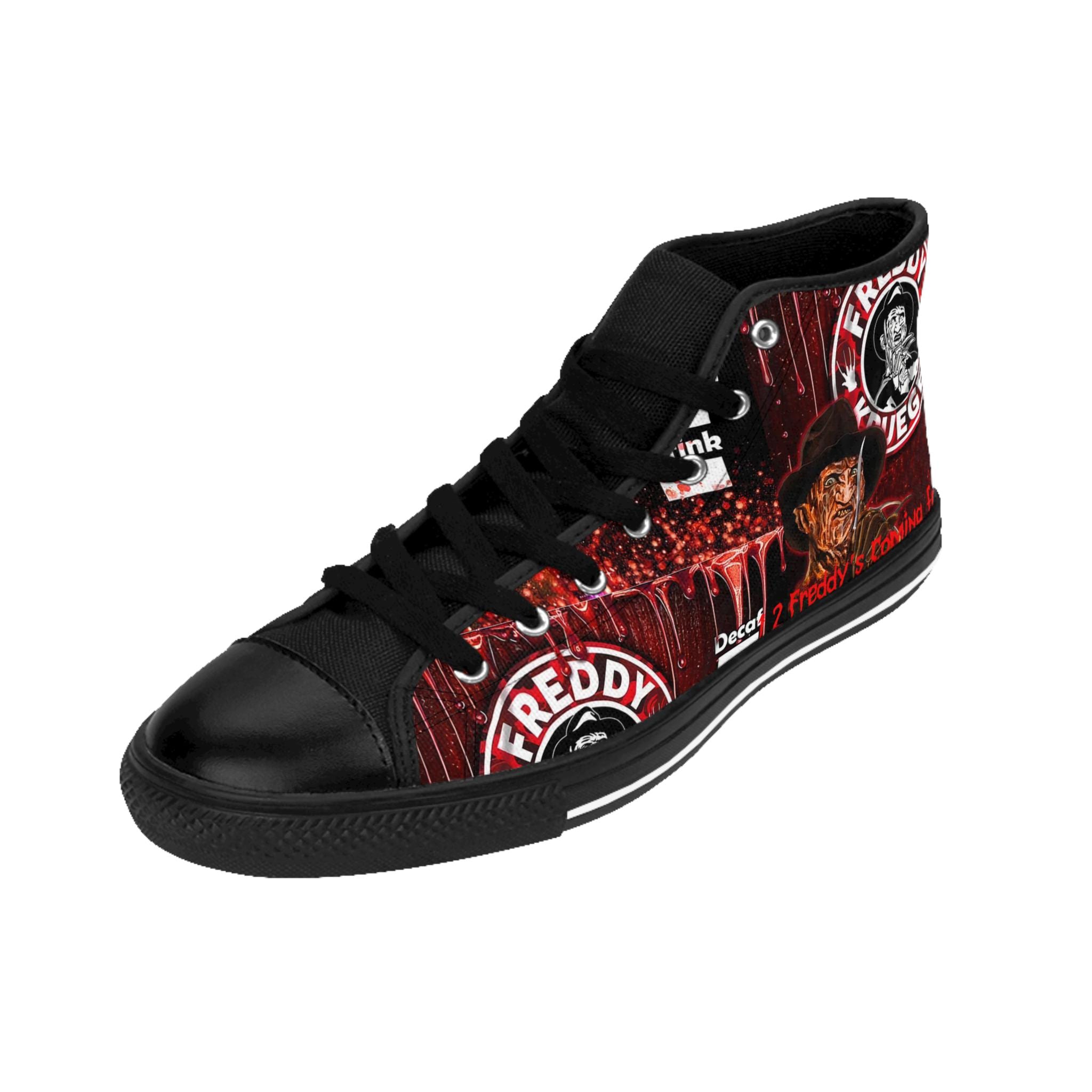 Freddy Krueger Coffee Sneakers, Horror Holiday Shoes
