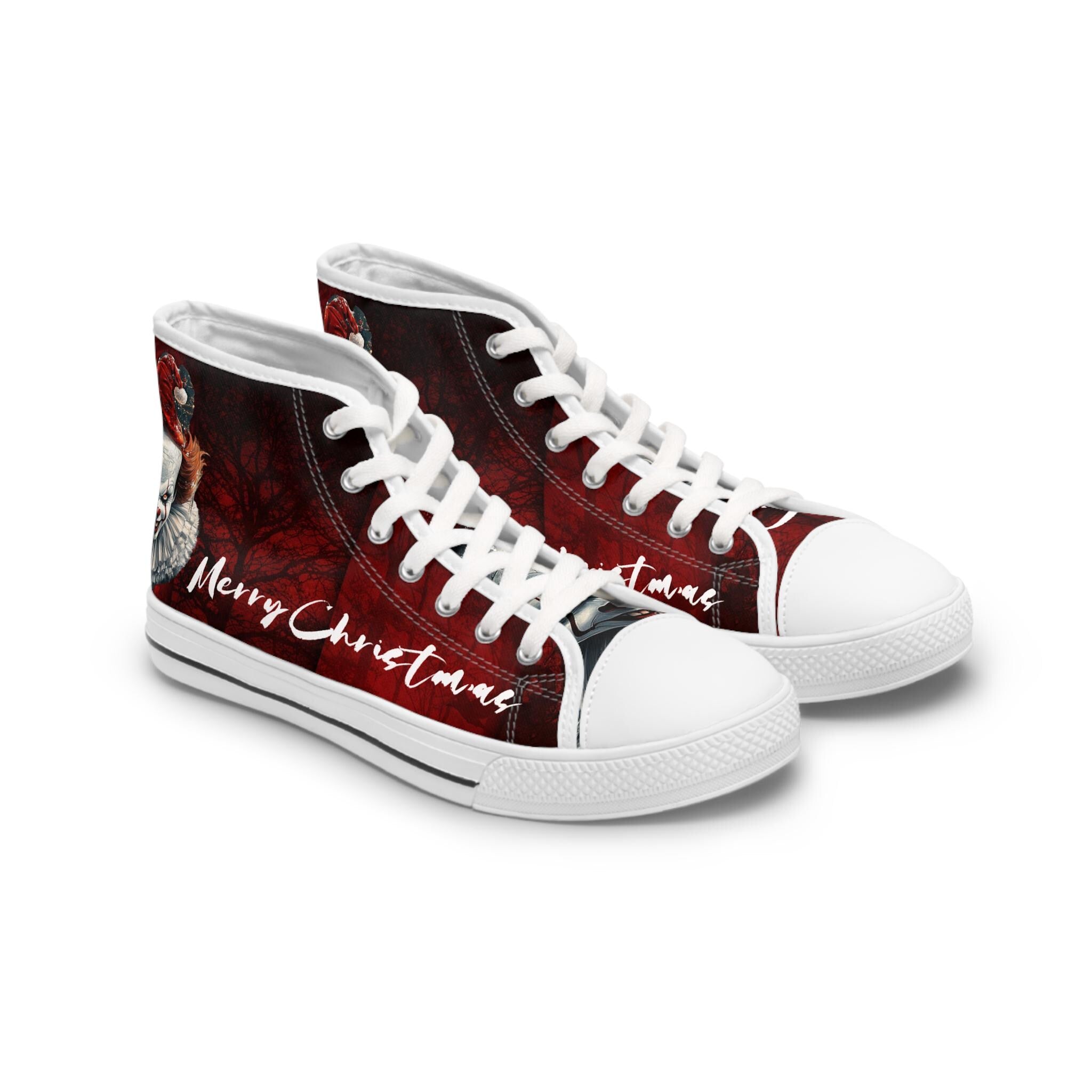 Pennywise High Top Sneakers | Gothic Horror Movie Shoes