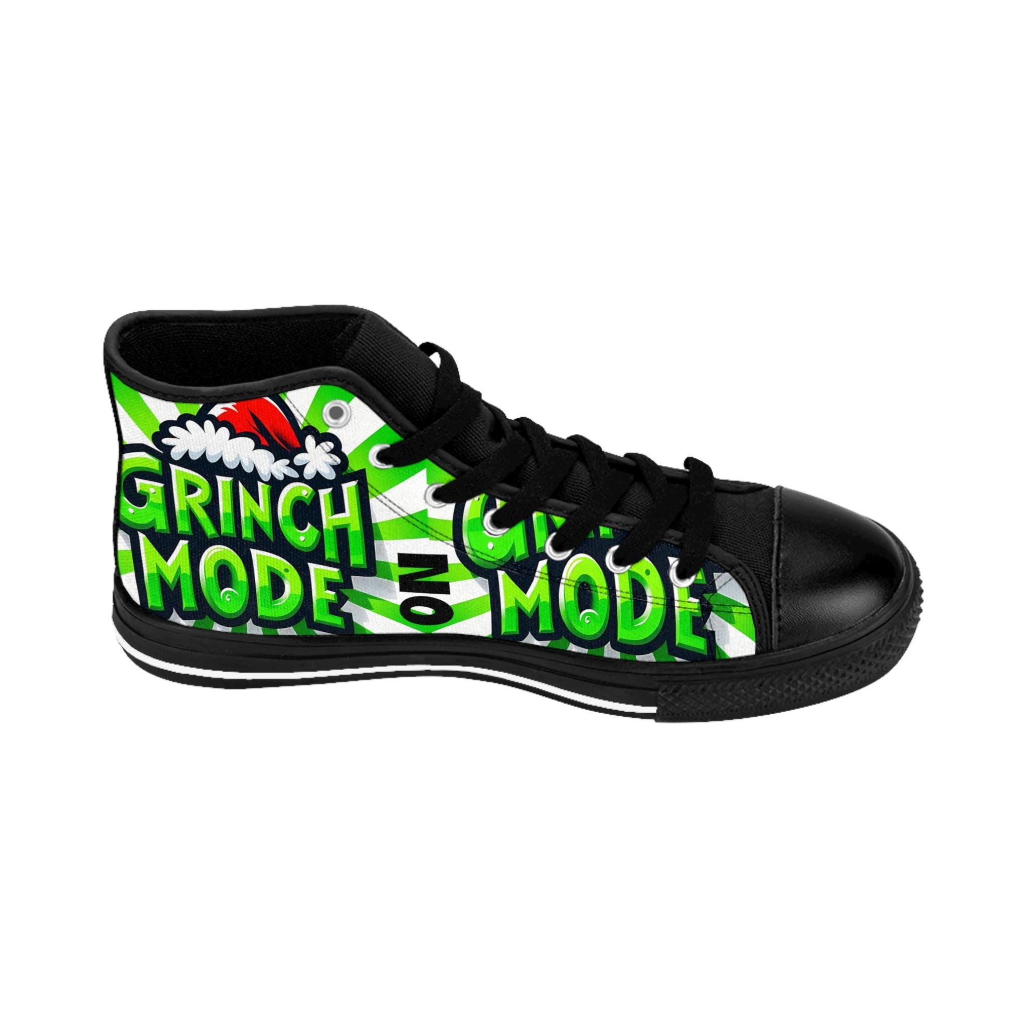 Grinch Mode is ON Holiday Sneakers, Christmas Shoes, Festive Footwear, Grinch Lover Gift,