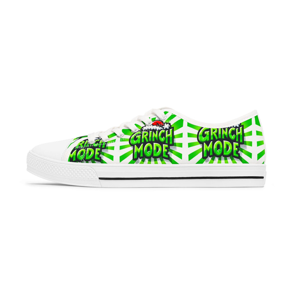 Grinch Mode Canvas Sneakers: Gothic Christmas Streetwear