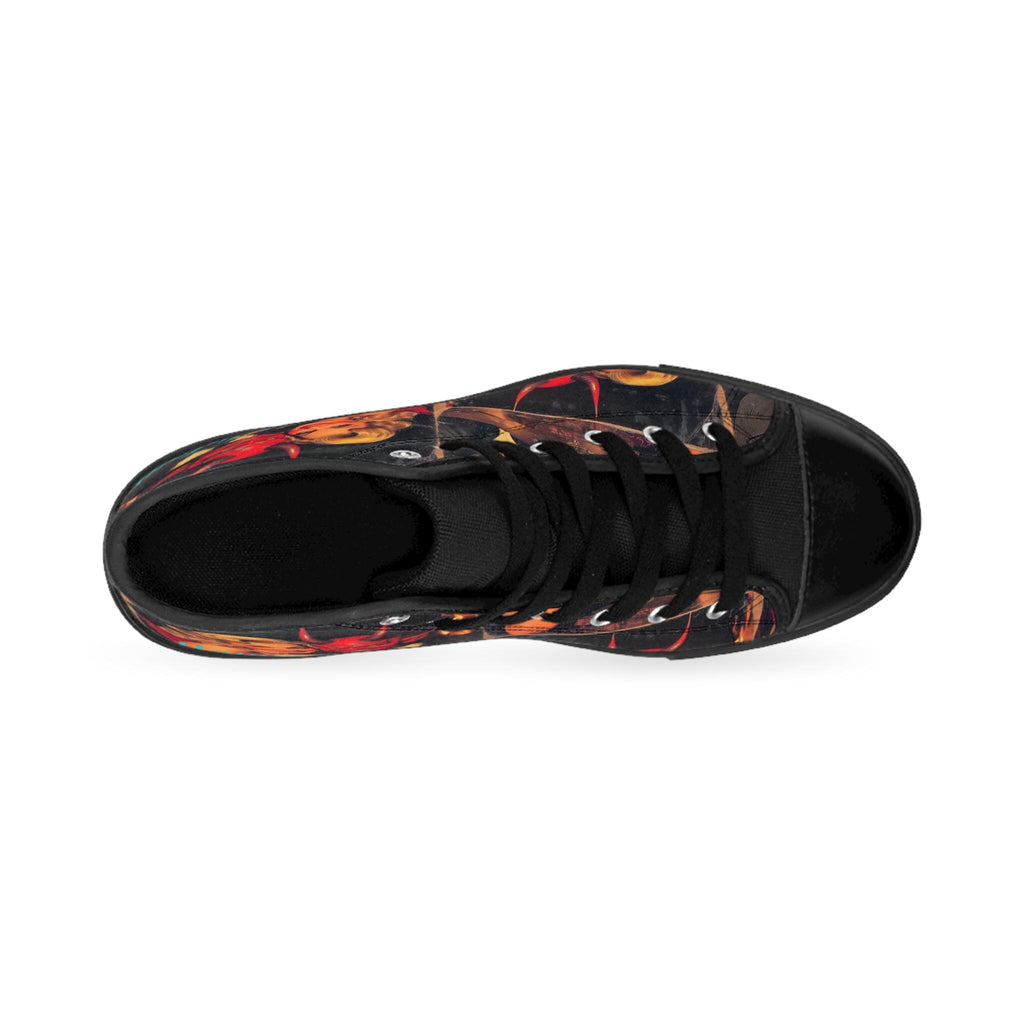 Sneakers, Women's Devilish Happy Holidays Shoes, Christmas Footwear, Festive Sneaker Gift, Trendy Fashion Sneaks