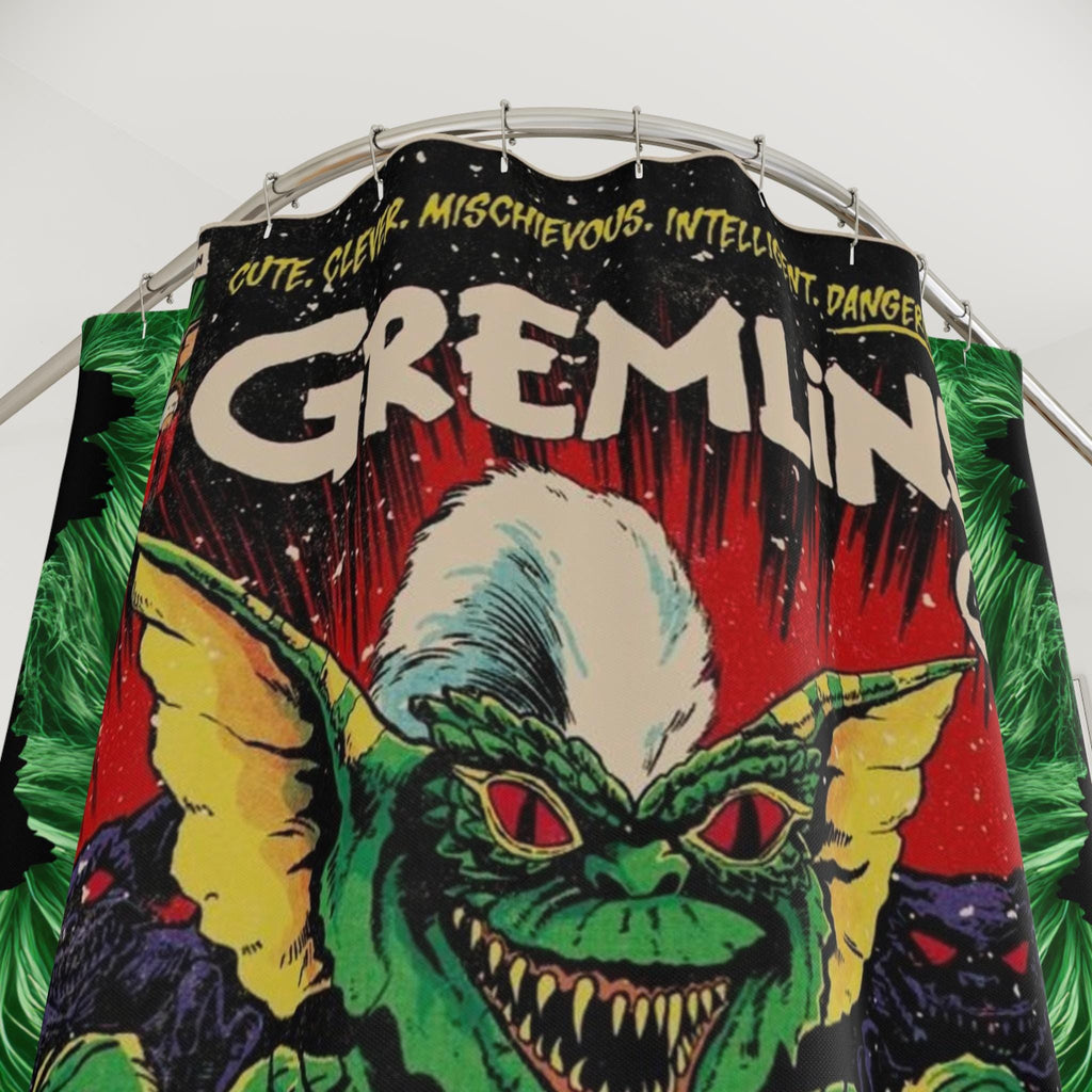 Gremlins-Inspired Comic Book Shower Curtain Retro Lovers, Vintage Style