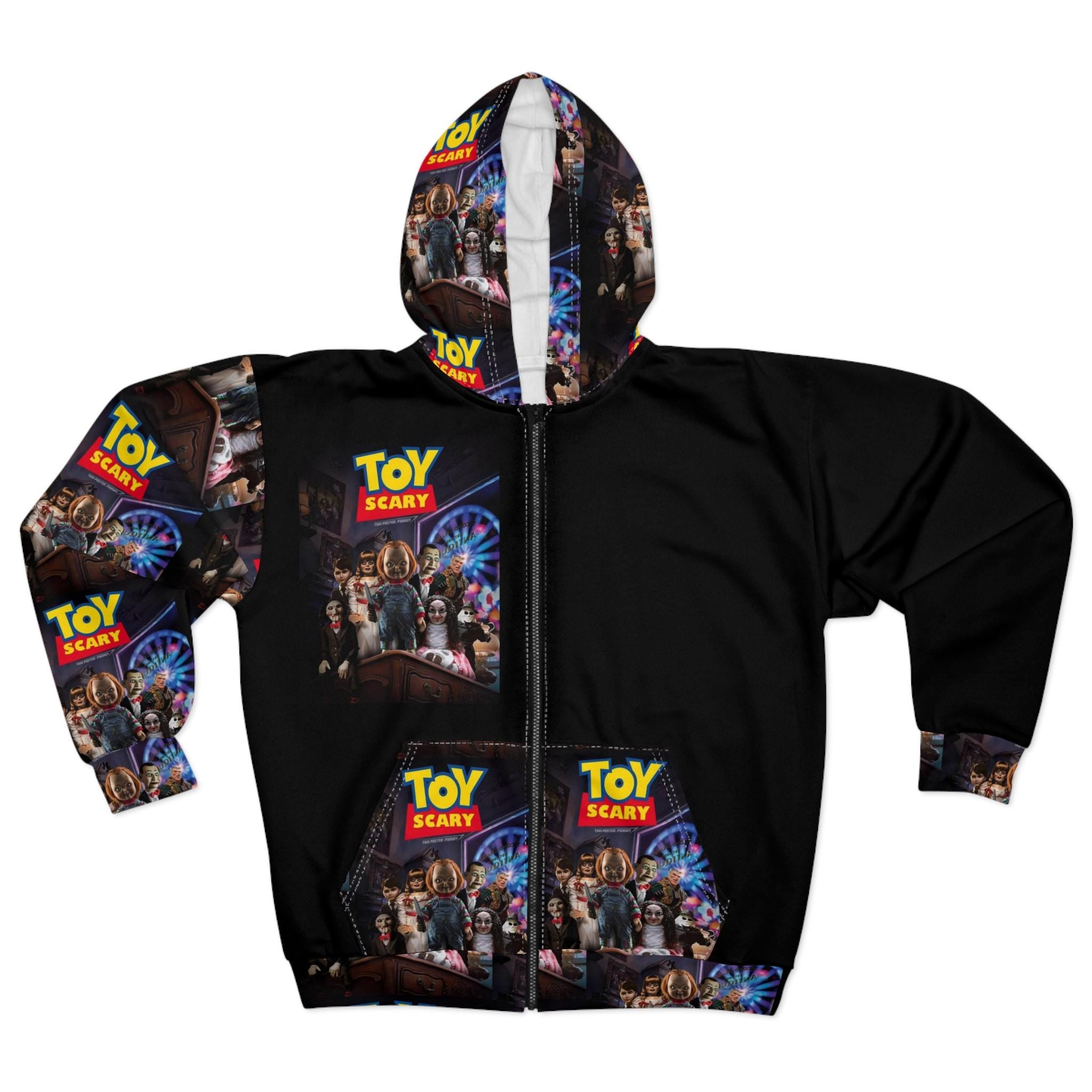 Toy Scary Parody Zip Hoodie - Halloween Horror Movie Sweatshirt
