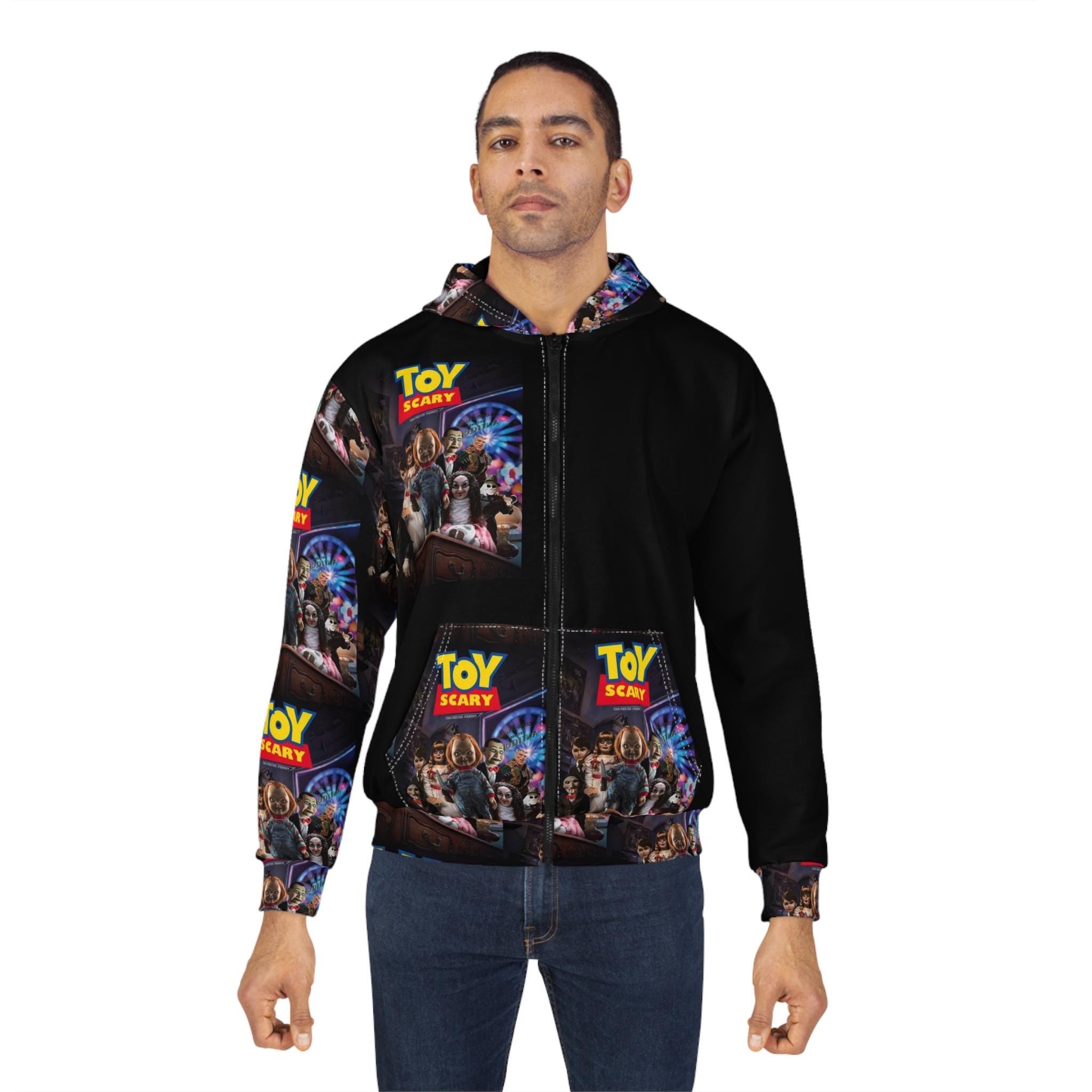 Toy Scary Parody Zip Hoodie - Halloween Horror Movie Sweatshirt