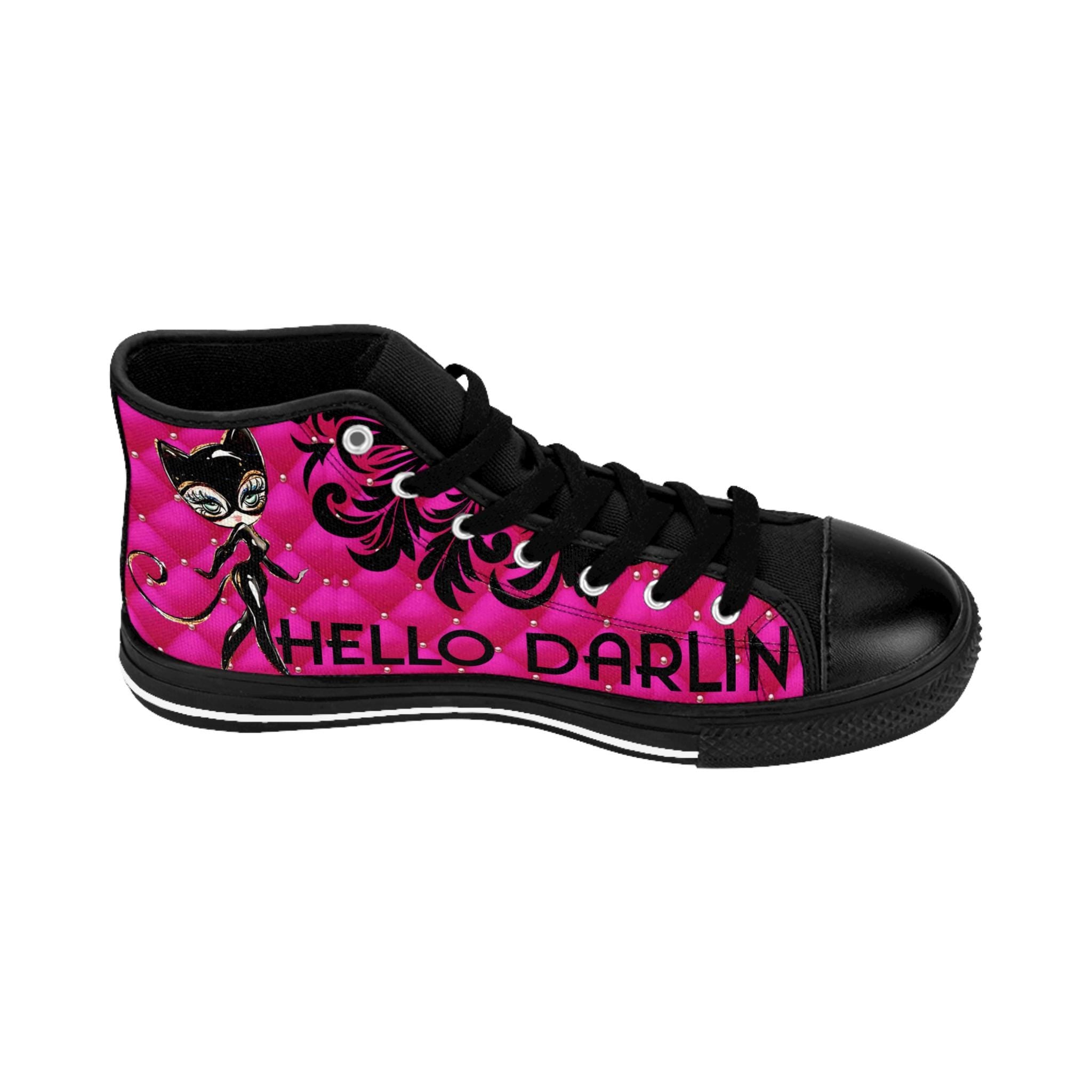 Pink Kitty, Hello Darlin, Women's Shoes, Casual Flats, Fashion Footwear Sneakers