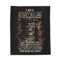 Grumpy Old Man Velveteen Plush Blanket, Funny Sarcastic Throw