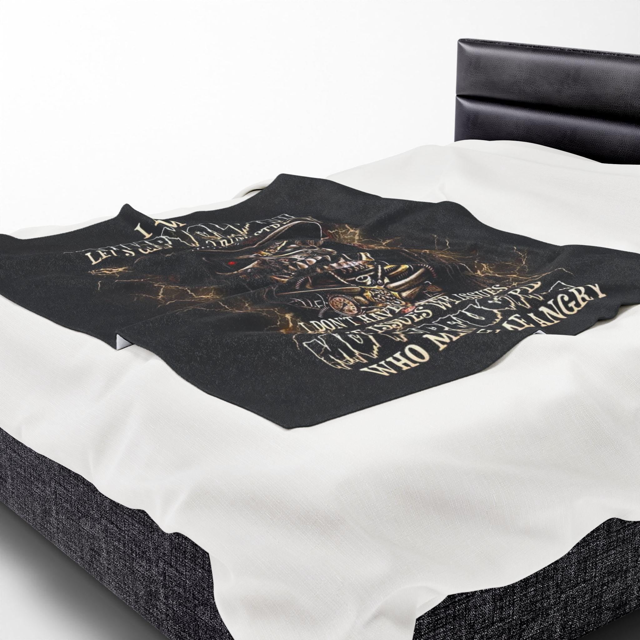 Grumpy Old Man Velveteen Plush Blanket, Funny Sarcastic Throw