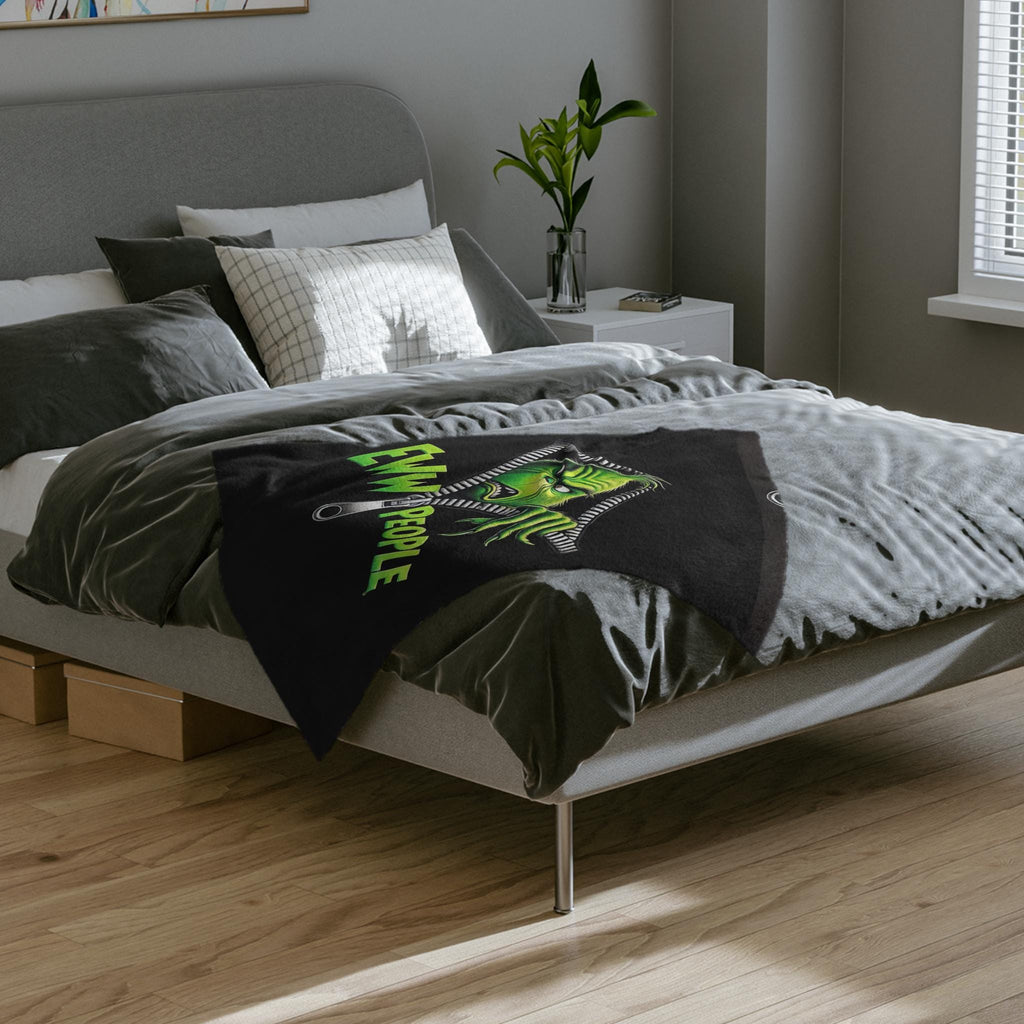Eww People Grinch Throw Blanket, Soft Cozy Christmas Decor
