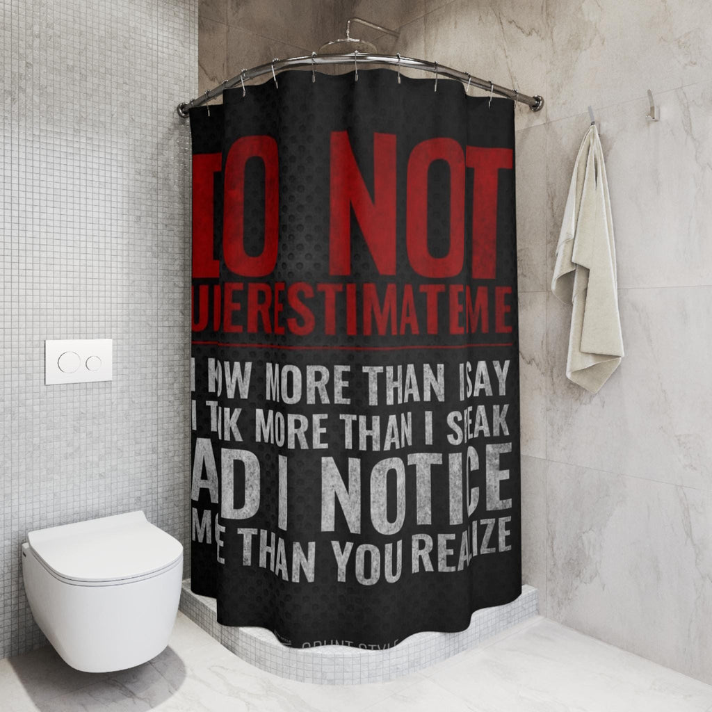 Empowerment Quote Shower Curtain, Motivational Bathroom Decor