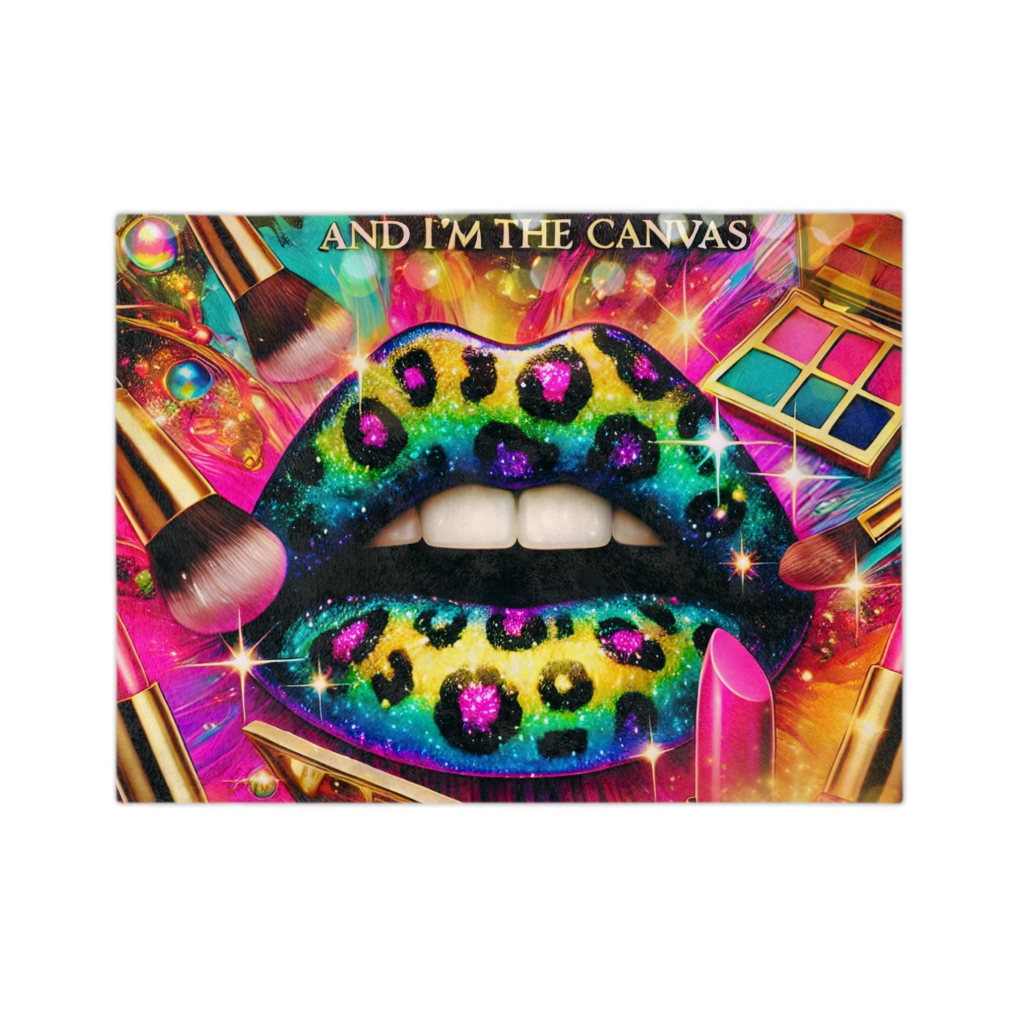 Colorful Makeup Artist Blanket - Vibrant Cosmetologist Throw