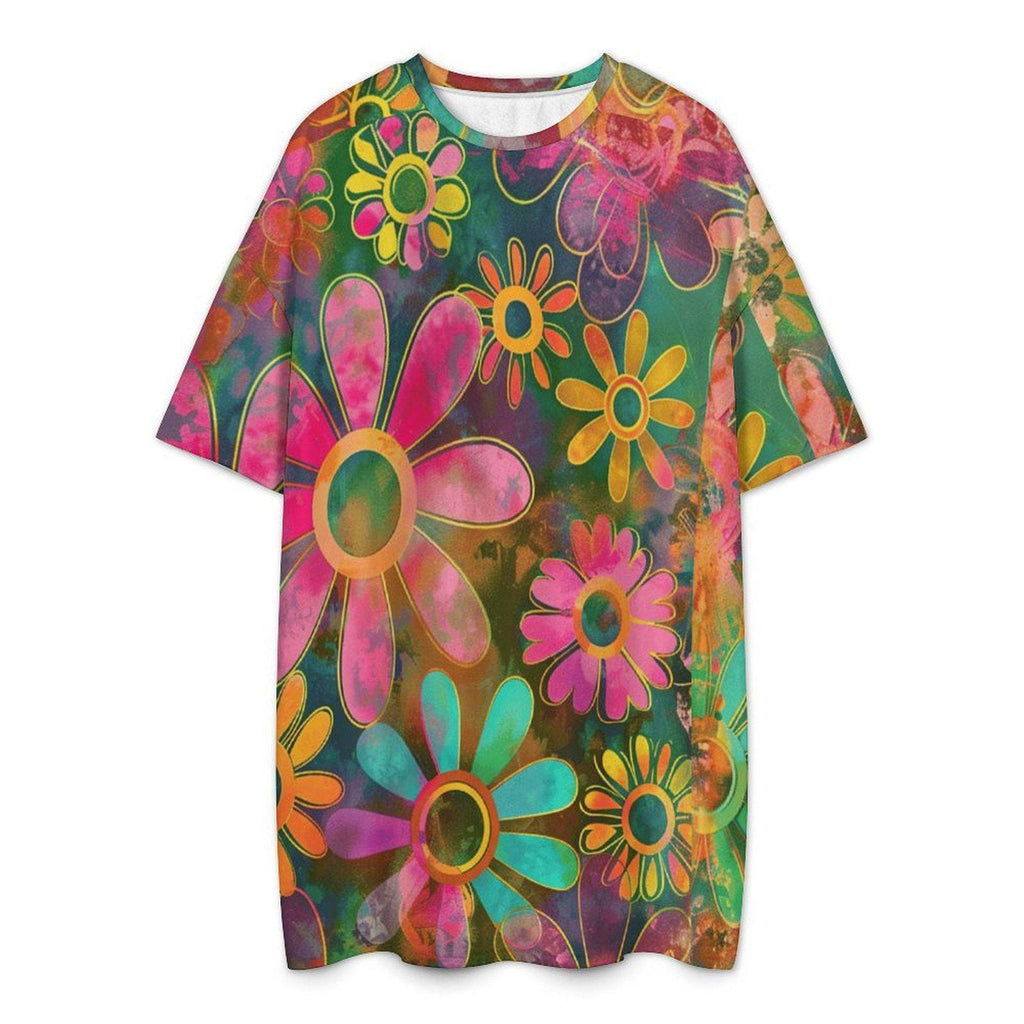 Retro Boho Styled Oversized Nightgown Women's or Gender Neutral Loungewear