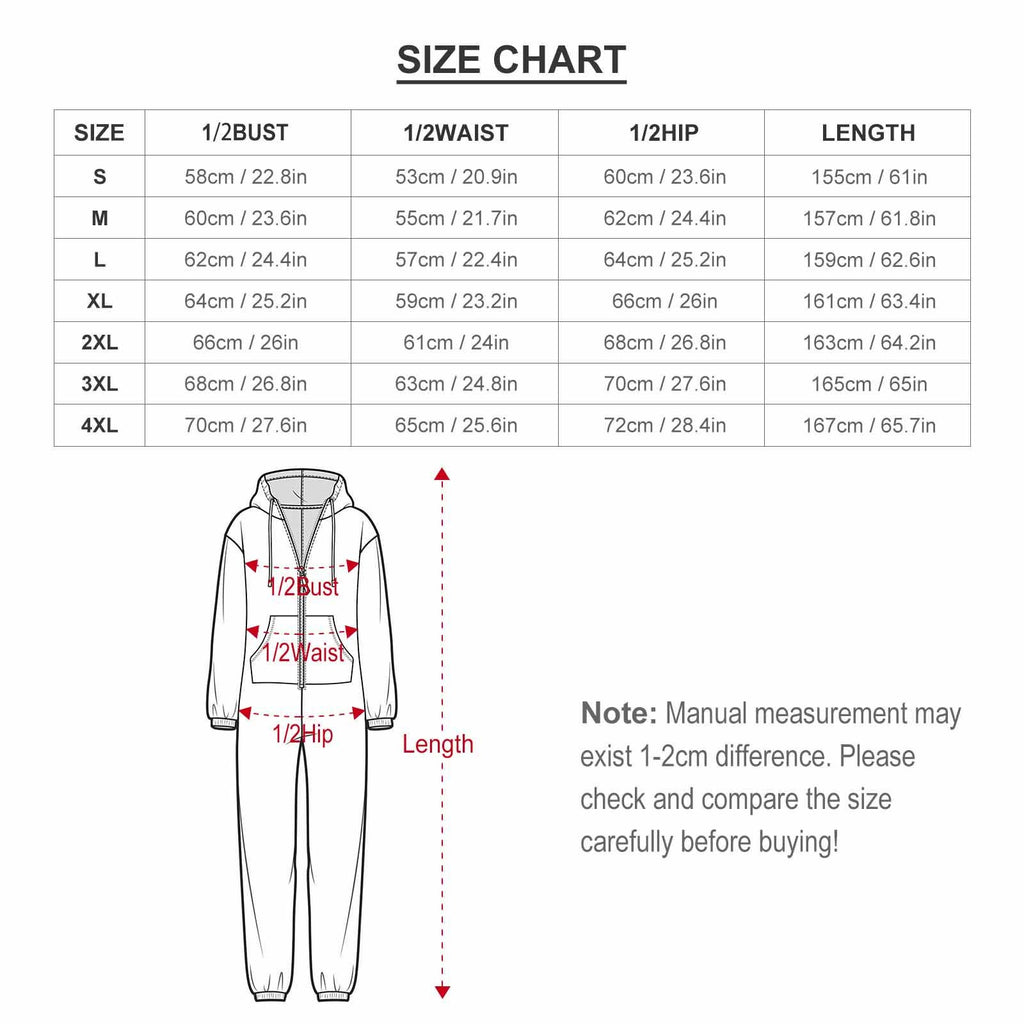 Horror Barbecue Unisex Jumper Jumpsuit Pajamas, All in One, Onesie S-4XL