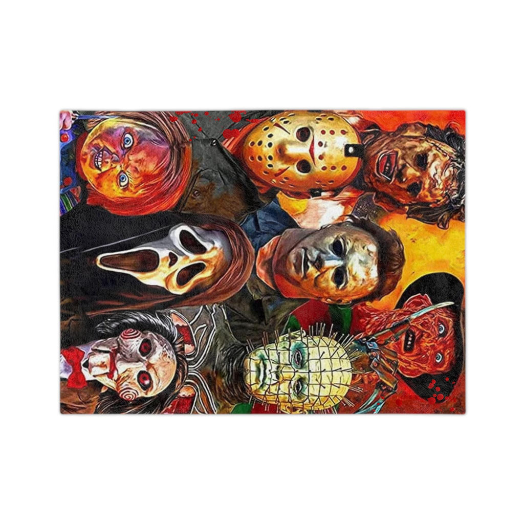 Horror Movie Slashers Velveteen Microfiber Throw Blanket