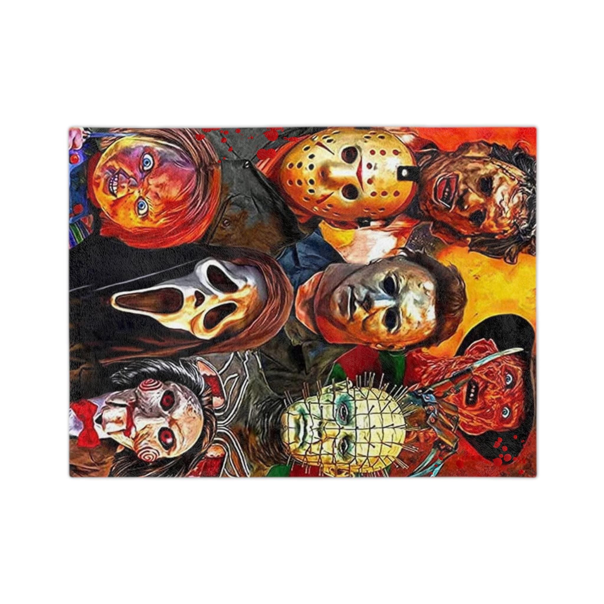 Horror Movie Slashers Velveteen Microfiber Throw Blanket