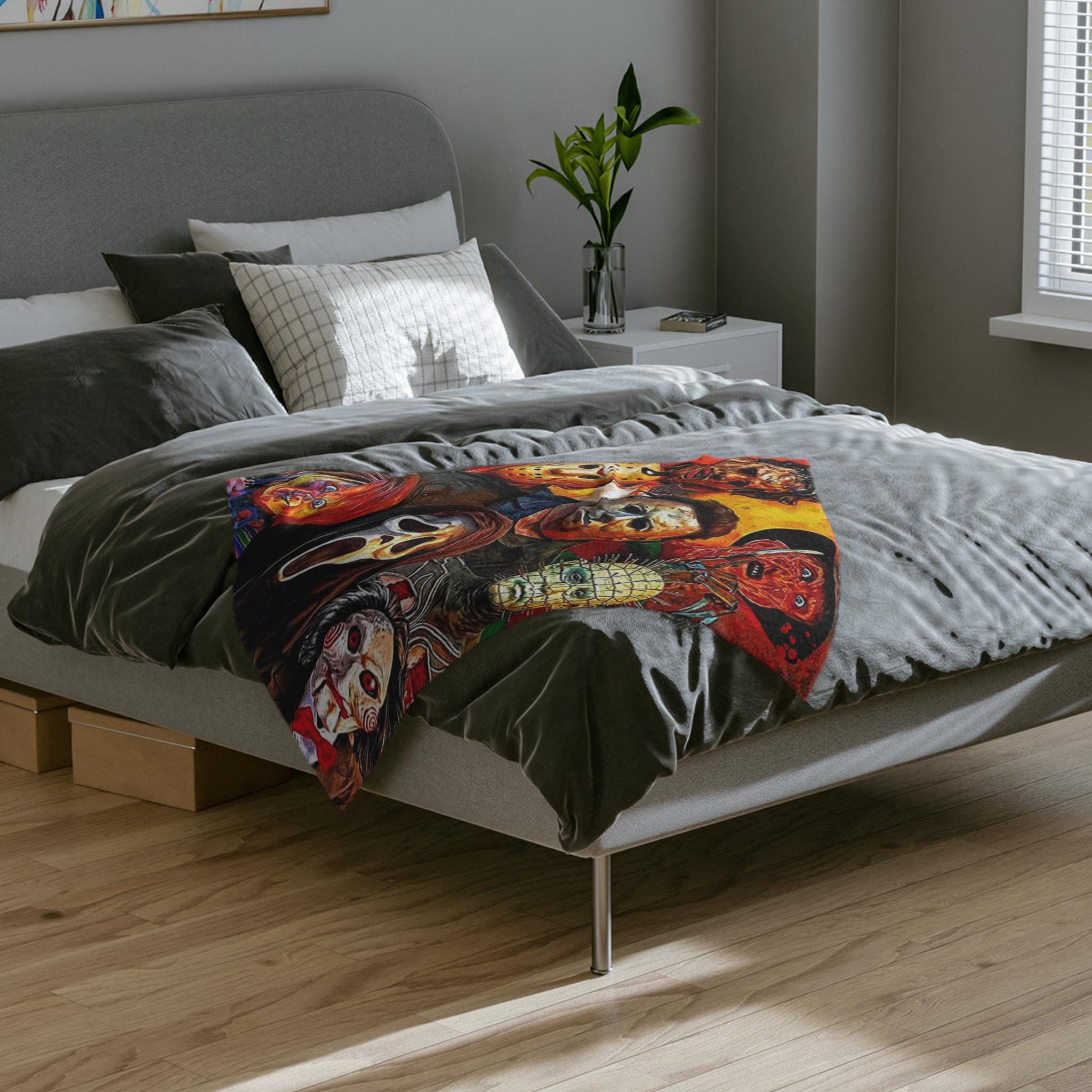 Horror Movie Slashers Velveteen Microfiber Throw Blanket