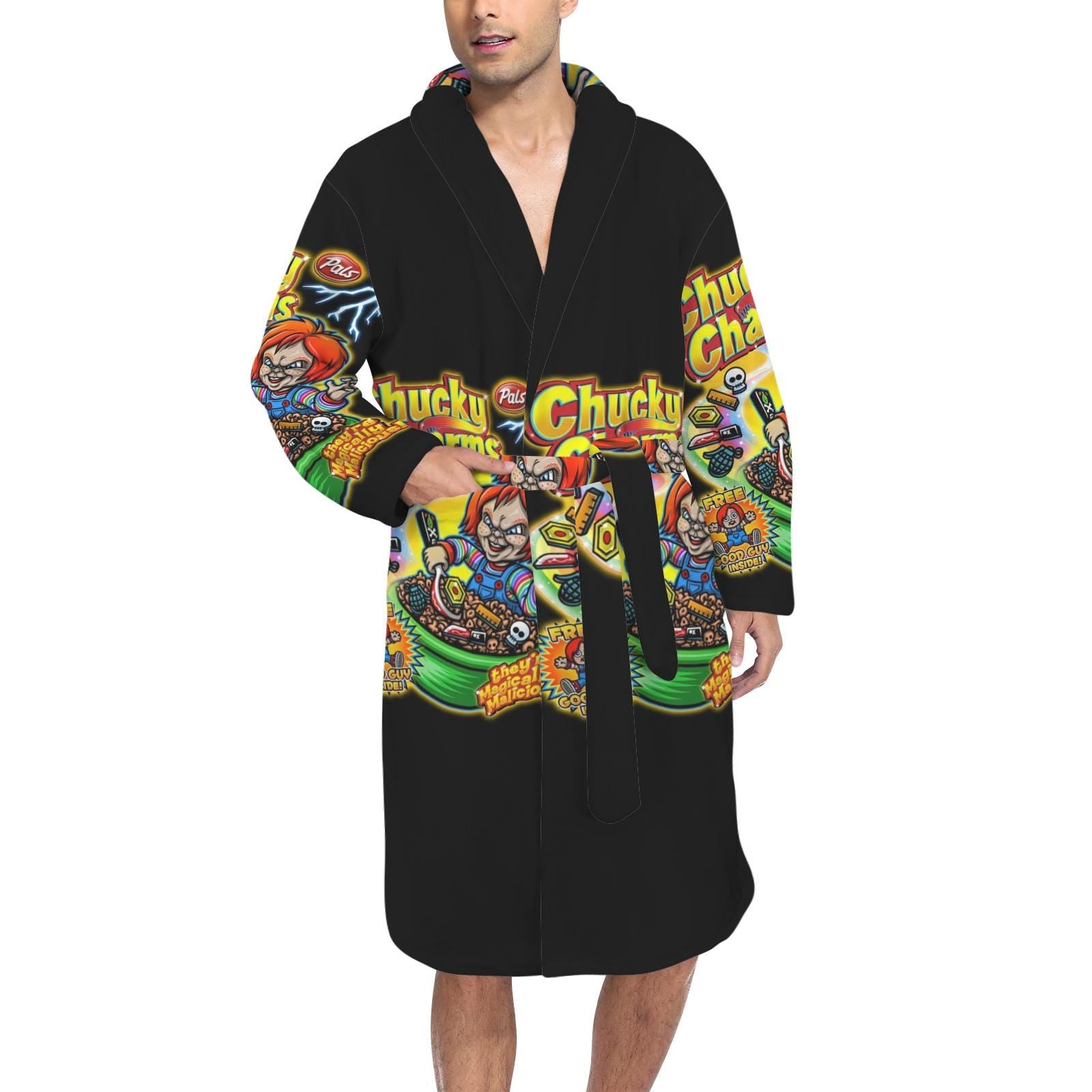 Chucky Charms Robe Gender Neutral Unisex Nightwear, Bathroom Robe