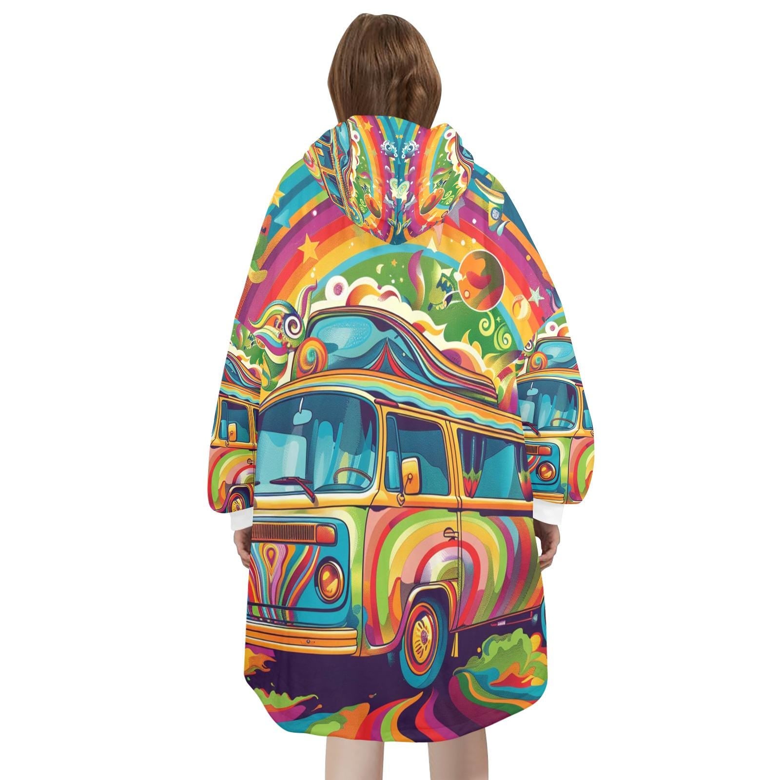 Feelin Groovy Wearable Blanket Hoodie