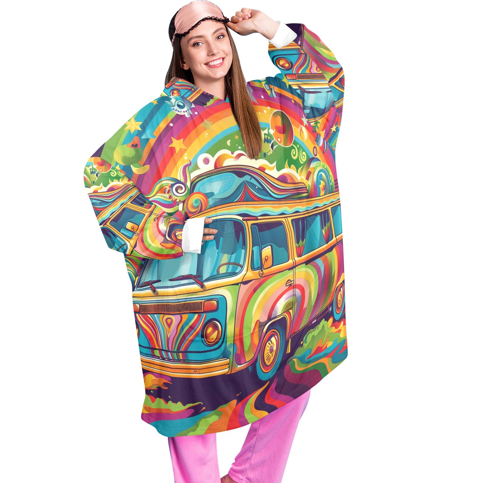 Feelin Groovy Wearable Blanket Hoodie