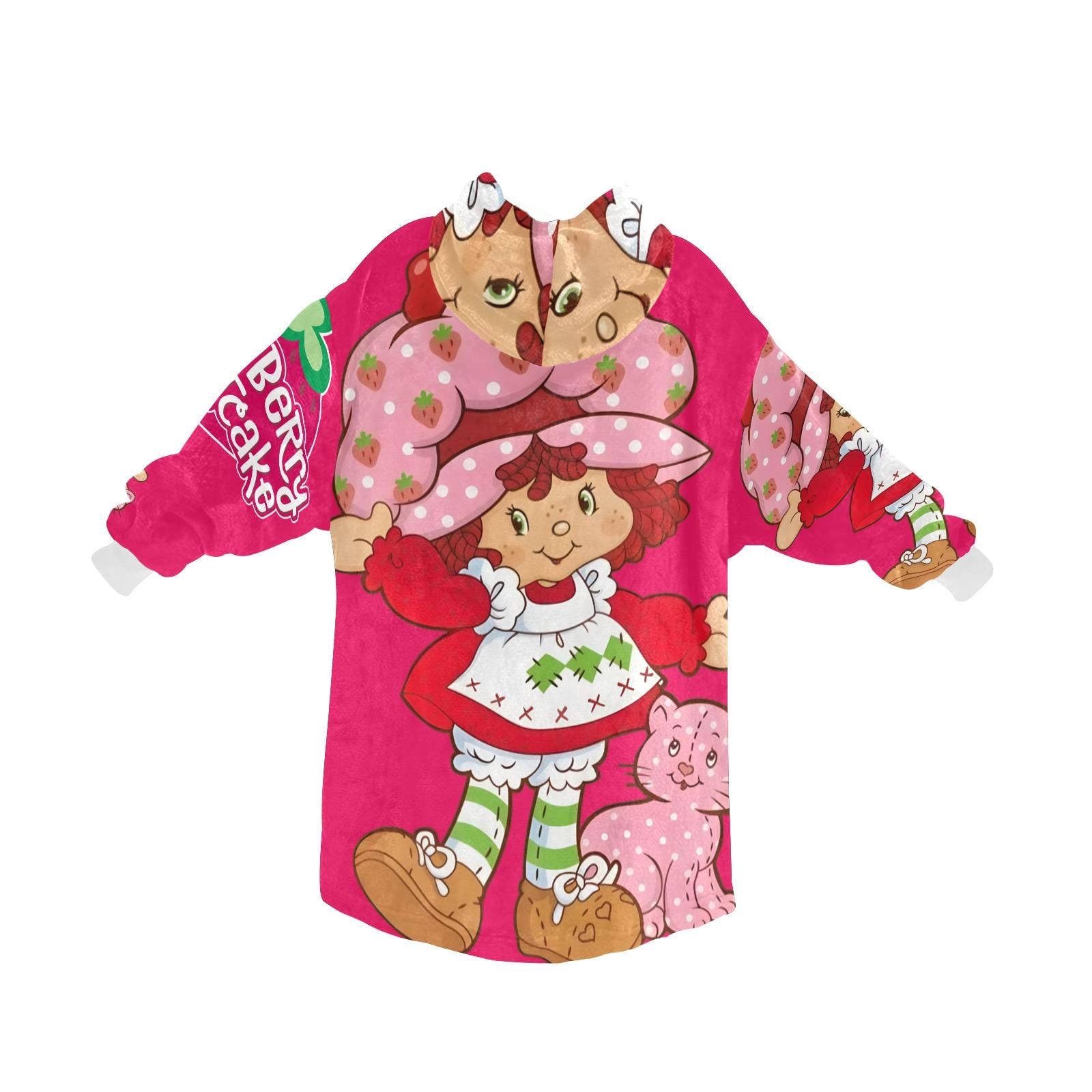 Strawberry Shortcake Retro Made in the 80's Hot pink Wearable Snuggle Blanket One size
