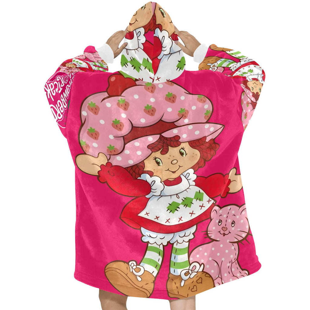 Strawberry Shortcake Retro Made in the 80's Hot pink Wearable Snuggle Blanket One size