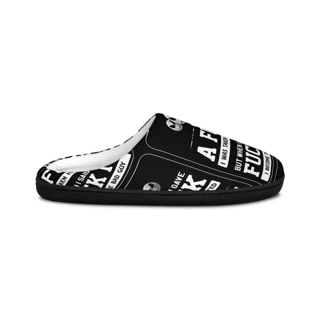 When I Gave A Fuck I was Men's Indoor Slippers | Funny Sarcastic Quote
